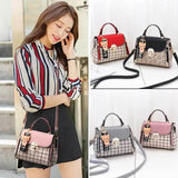OkoLive School Litter Bear PU Leather Waterproof Handbag Women's Shoulder Bag
