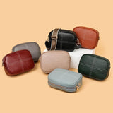 Soft Leather Crossbody Bag for Women, Cowhide Square Zero Wallet