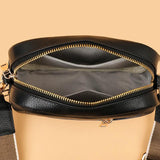 Soft Leather Crossbody Bag for Women, Cowhide Square Zero Wallet