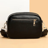 Soft Leather Crossbody Bag for Women, Cowhide Square Zero Wallet