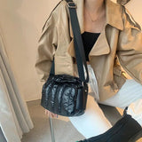 Winter Crossbody Down Bag Shoulder Strap Messenger Pack