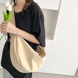 Oversized Large Capacity Women Shoulder Bag Half Moon Handbag Messenger Tote
