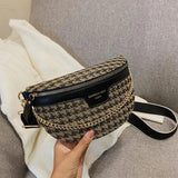 Leopard Women Waist Bag Female Phone Purses Ladies Chest Wide Strap Crossbody Sh