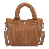 Soft Corduroy Women's Crossbody Tote Bag for Fall/Winter