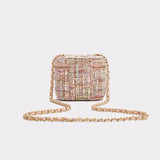 Women's Woolen Shoulder Bag Mini Bucket Bag Checkered Cosmetic Bag