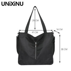 Large Capacity Nylon Tote Bag for Women Crossbody Handbag