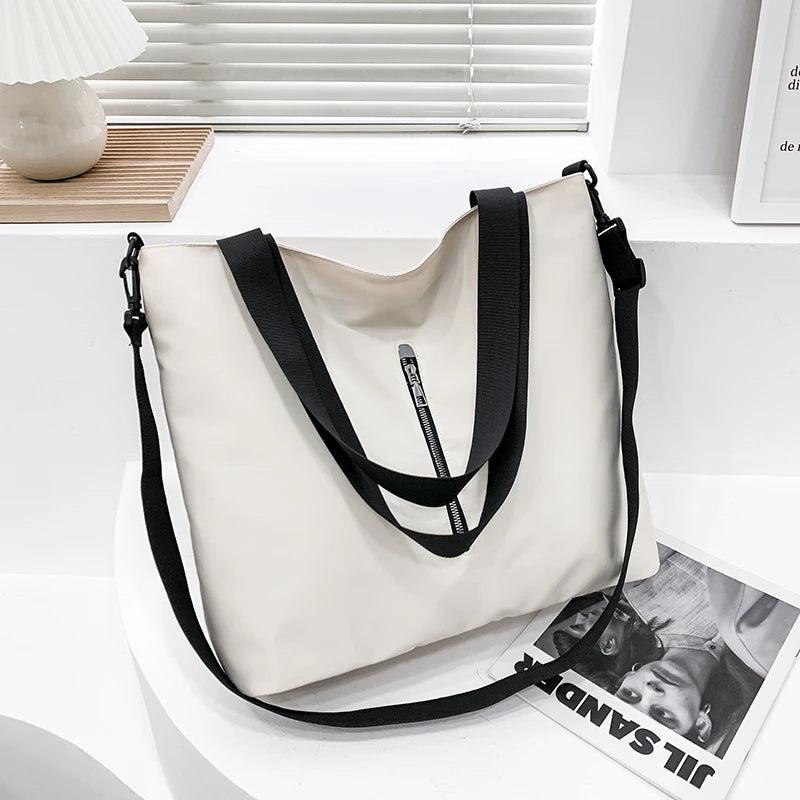 Large Capacity Nylon Tote Bag for Women Crossbody Handbag