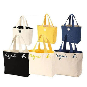 Women's Letter Print Tote Bag Shoulder Handbag Double Sided Women Bag
