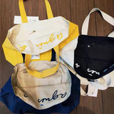 Women's Letter Print Tote Bag Shoulder Handbag Double Sided Women Bag