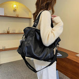 Large Women's Shoulder Bags Casual Tote Bag Pu Leather Hobos Crossbody Travel