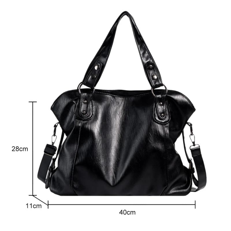 Large Women's Shoulder Bags Casual Tote Bag Pu Leather Hobos Crossbody Travel