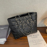 Lingge Embroidery Thread Shoulder Bags For Women