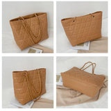 Lingge Embroidery Thread Shoulder Bags For Women