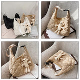 Quilted Nylon Woman Shoulder Bag Crossbody Winter Hobo