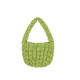 Quilted Small Tote Bag Ruched Canvas Shoulder Bags Casual Nylon Padded Handbags