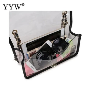 Transparent Messenger Bag Chain Handbag