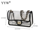 Transparent Messenger Bag Chain Handbag