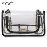 Transparent Messenger Bag Chain Handbag