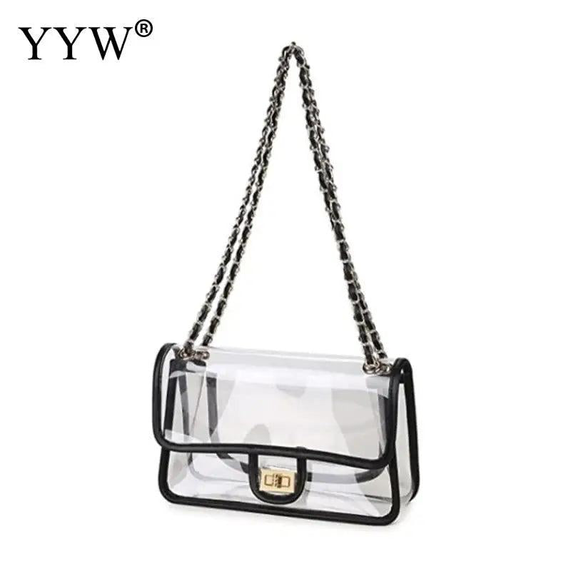 Transparent Messenger Bag Chain Handbag
