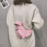Dinosaur Rivets Women's Crossbody Bag Pu Leather