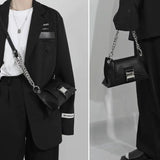 Xiuya Moto Biker Style Womens Shoulder Bag Vintage Messenger Bag