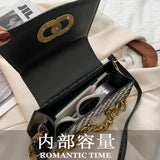 Vintage Chain PU Leather Shoulder Crossbody Square Bag for Women
