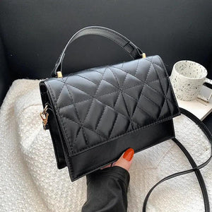 Orange Leather Shoulder Bag Small Crossbody Messenger Handbag