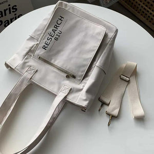 Waterproof Canvas Shoulder Bag for College Student Girl