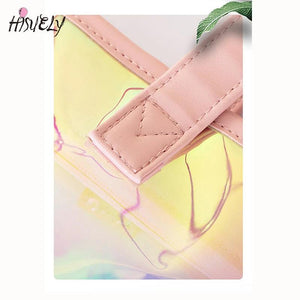 Women's TPU Laser Magic Bag, Transparent Shoulder Bag