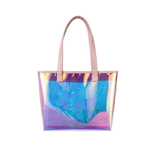 Women's TPU Laser Magic Bag, Transparent Shoulder Bag