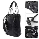Skull Women Handbag Set Large Capacity Tote Bag Skeleton Leather Purse