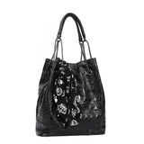 Skull Women Handbag Set Large Capacity Tote Bag Skeleton Leather Purse