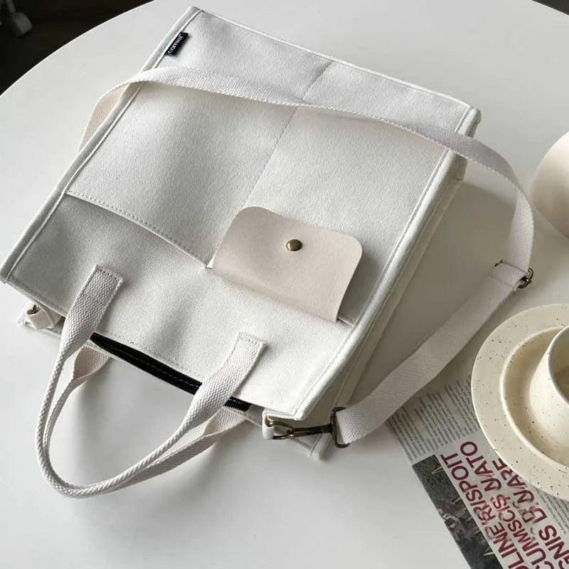 Canvas Crossbody Bag Shoulder Bag Student's Shopping Beach Travel