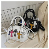 Retro Bowling Bag Women Cross Body Pillow Bag Gothic Personality