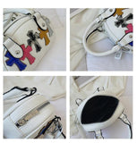 Retro Bowling Bag Women Cross Body Pillow Bag Gothic Personality