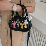 Retro Bowling Bag Women Cross Body Pillow Bag Gothic Personality