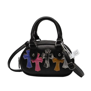 Retro Bowling Bag Women Cross Body Pillow Bag Gothic Personality