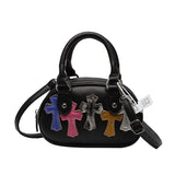 Retro Bowling Bag Women Cross Body Pillow Bag Gothic Personality
