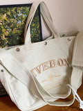 Retro American Embroidery Canvas Bag High Capacity Women's Tote