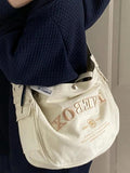Retro American Embroidery Canvas Bag High Capacity Women's Tote