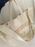 Retro American Embroidery Canvas Bag High Capacity Women's Tote