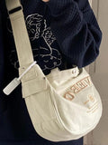 Retro American Embroidery Canvas Bag High Capacity Women's Tote