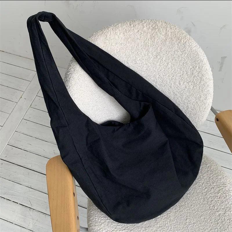 Canvas Crossbody Bag Large Capacity Shoulder Bag Retro Hobos Bag