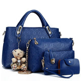 4pcs/Set Women Bag PU Leather Handbag Messenger Shoulder Wallet 30#97