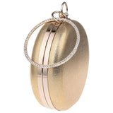 Round Women Evening Bags Diamonds Clutch Chain Shoulder Bags