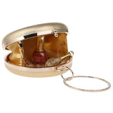Round Women Evening Bags Diamonds Clutch Chain Shoulder Bags