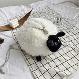 Fluffy Soft Lamb Crossbody Bag Women Cartoon Sling Shoulder Bag