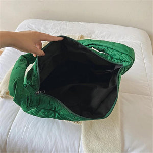 Large Capacity Green Women Shopping Bag Winter Style Ladies Sac Hand Bag