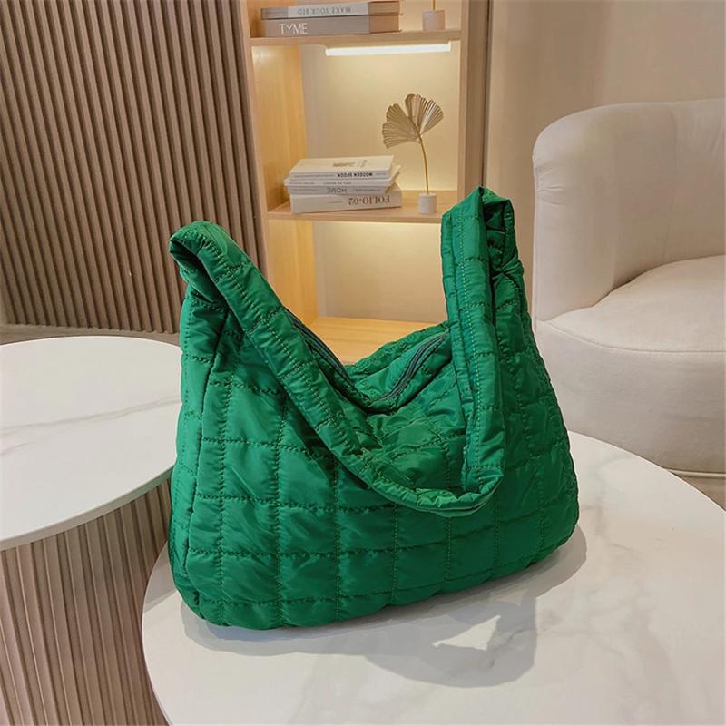Large Capacity Green Women Shopping Bag Winter Style Ladies Sac Hand Bag