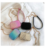 Embroidery Thread Messenger Shoulder Bag Chain Square High Bag